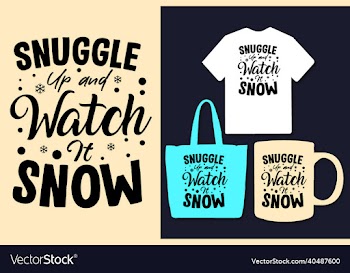 winter typography lettering quotes design