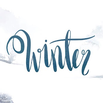 Winter watercolor style typography vector | Free stock vector - 489157