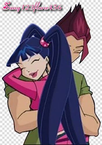 Winx Musa and Riven , anime characters transparent background PNG clipart