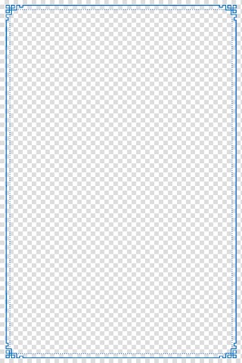 Wire Blue, Chinese wind blue border transparent background PNG clipart
