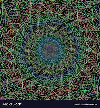 Wired abstract fractal design vector image