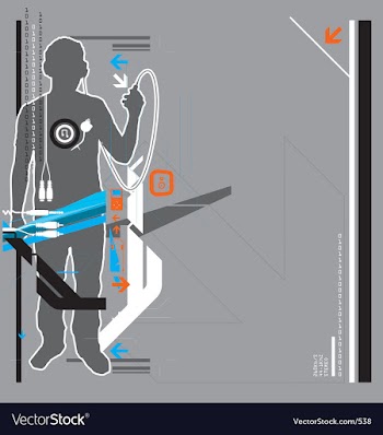 Wired for sound vector image