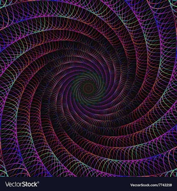 Wired fractal spiral design vector image