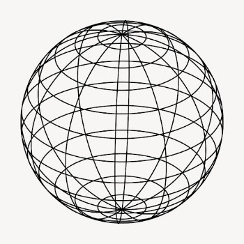 Wireframe globe illustration. Free public | Free Photo - rawpixel