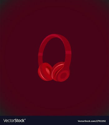 Wireless headphone vector image