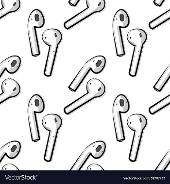 wireless headphones - seamless colored background