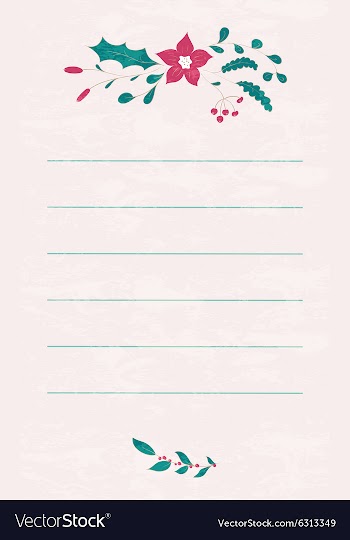  					Wish list with winter flowers vector image														
