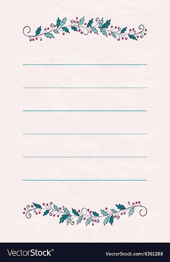  					Wish list with winter flowers vector image														