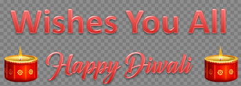 Wishes You All Happy Diwali PNG High-Quality Image