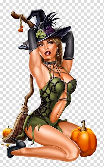 Witch art, witch Vampire Woman Halloween, witch transparent background PNG clipart