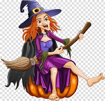 Witch Broom Ghost , witch transparent background PNG clipart