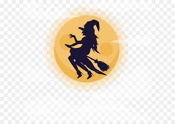 Witch Flight Silhouette Halloween Euclidean vector - The witch flying to the moon 