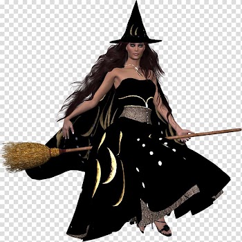 Witch Halloween Broom , witch transparent background PNG clipart