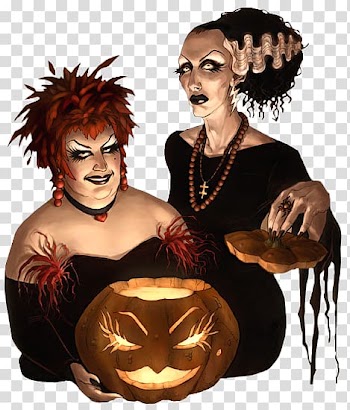 Witch Halloween Easter postcard, witch transparent background PNG clipart