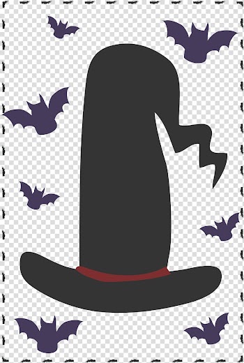Witch hat Boszorkxe1ny, Bat Witch Hat transparent background PNG clipart