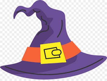 Witch hat Boszorkxe1ny - Purple cartoon Witch Hat 