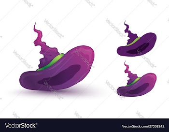 Witch hat for halloween party vector image