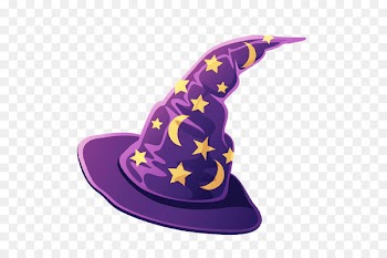 Witch hat Purple Halloween - Free Halloween magic hat to pull material 