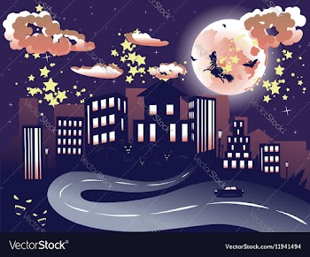 Witch is Coming to the City11 vector image