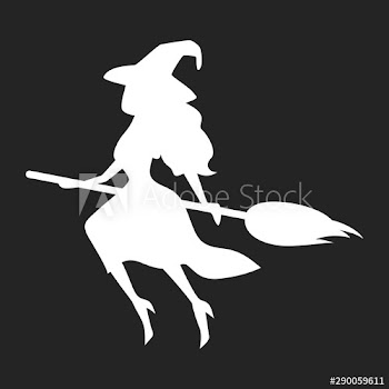 Witch silhouette icon