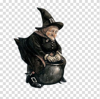 Witch sitting on pot illustration, Hag Crone Witchcraft, witch transparent background PNG clipart