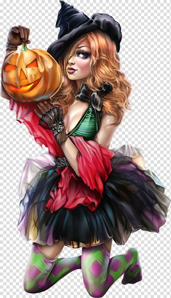 Witch Woman Costume Halloween Бойжеткен, witch transparent background PNG clipart