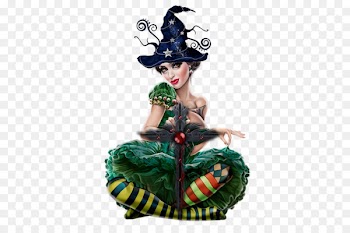 witch Woman Jolie Sorcière Costume Halloween - woman 3d 
