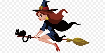 Witchcraft Download - Witch riding a broom 