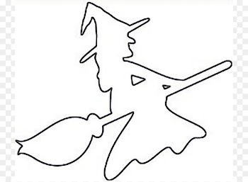 Witchcraft Drawing Outline Halloween Clip art - Halloween Scary Cat 