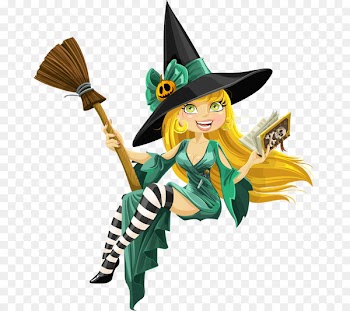 Witchcraft Halloween Magician Illustration - Cartoon witch 