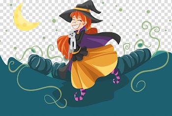 Witchcraft Halloween , witch transparent background PNG clipart