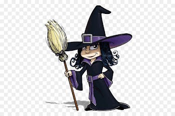 Witchcraft Stock photography Royalty-free Illustration - A witch with a magic broom on hand 