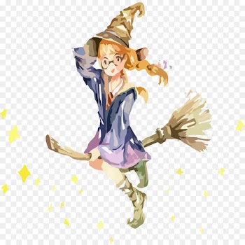 Witchs broom Boszorkxe1ny - Witch with broom 
