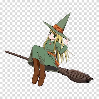 Witchs broom Witchcraft , Cartoon Lolita little witch transparent background PNG clipart
