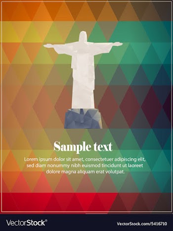 With abstract background vector image