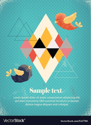 With abstract background vector image