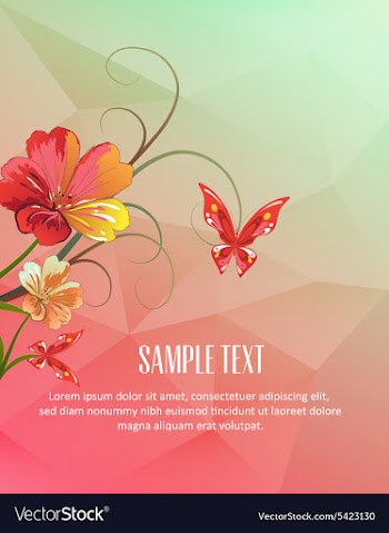 With abstract background vector image