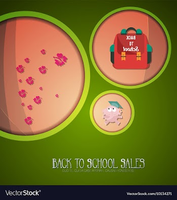 With backtoschool and backpack vector image