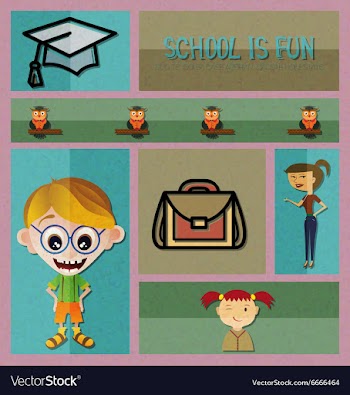 With backtoschool and bag vector image