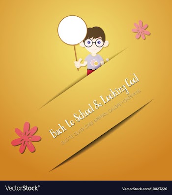 With backtoschool and flower vector image