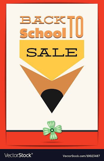 With backtoschool and flower vector image