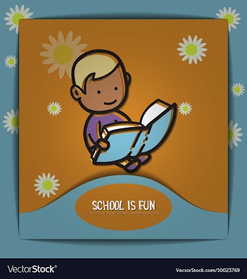 With backtoschool and flower vector image