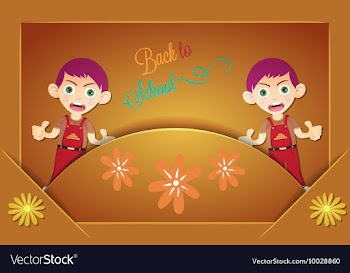 With backtoschool and flower vector image