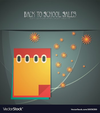With backtoschool and flower vector image