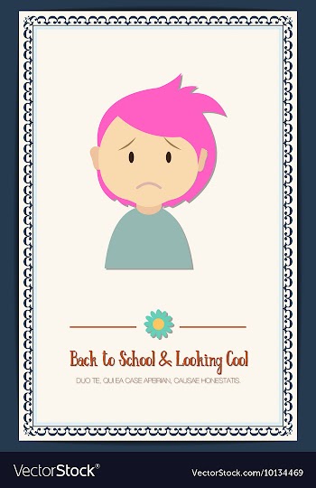 With backtoschool and flower vector image