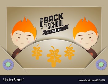 With backtoschool and flower vector image