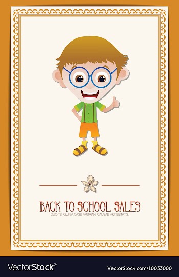 With backtoschool and geek vector image