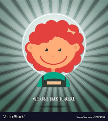 With backtoschool and gir vector image