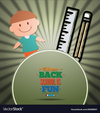 With backtoschool and kid vector image