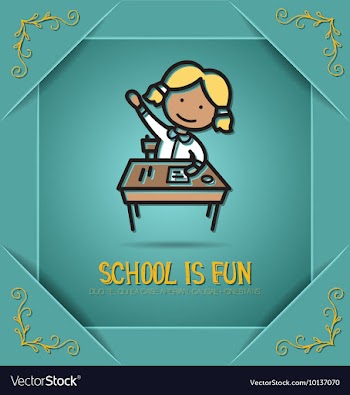 With backtoschool and kid vector image